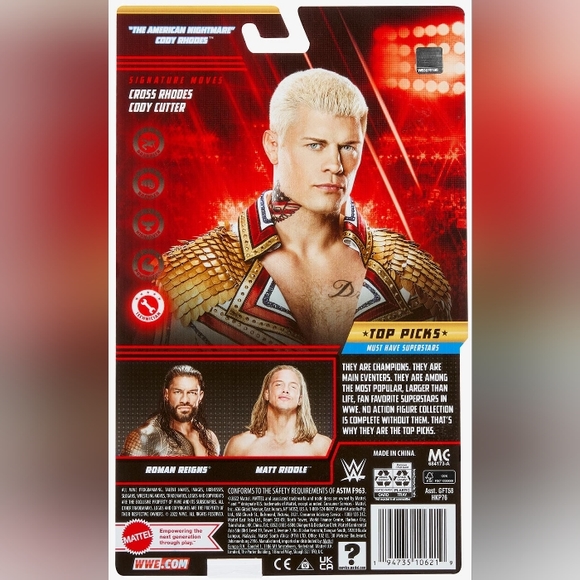 WWE Mattel Top Picks Series Cody Rhodes Action Figure 🔥 American Nightmare 2023 - Picture 8 of 11